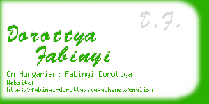 dorottya fabinyi business card